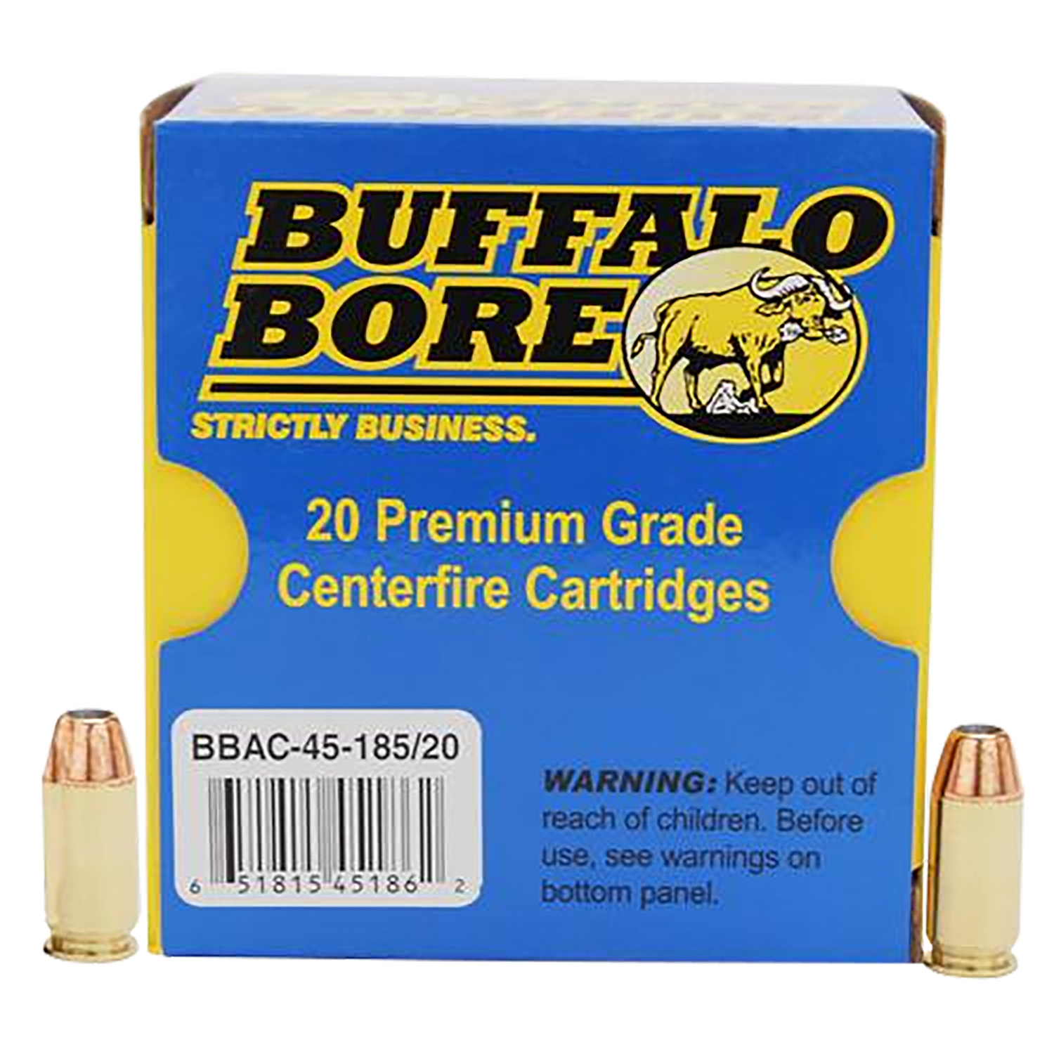 Buffalo Bore 45 Acp +p 185GR Jhp 20 Rounds