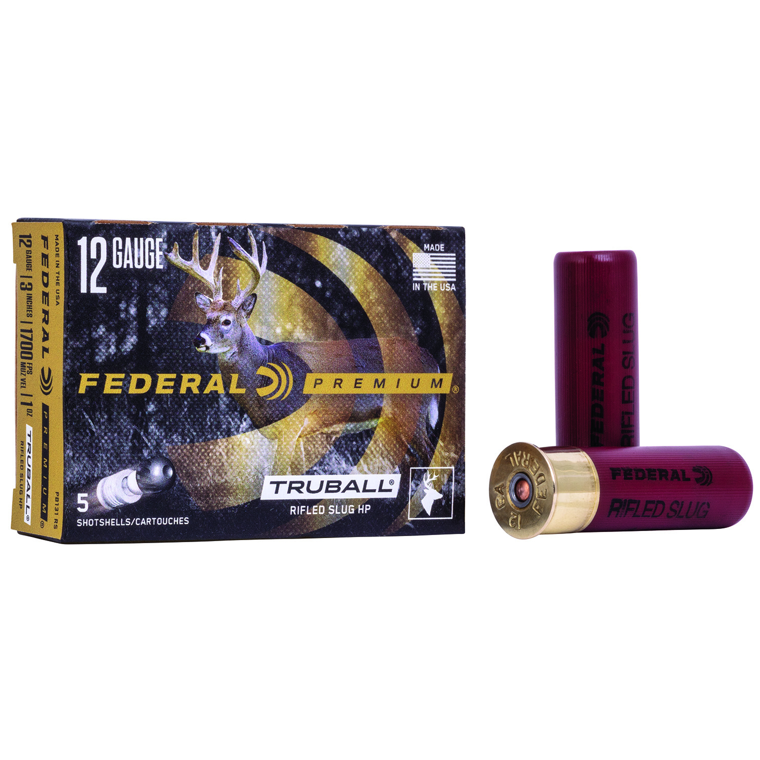 Federal Premium 12GA 3 1OZ Truball Hollow Point Slug 5RD