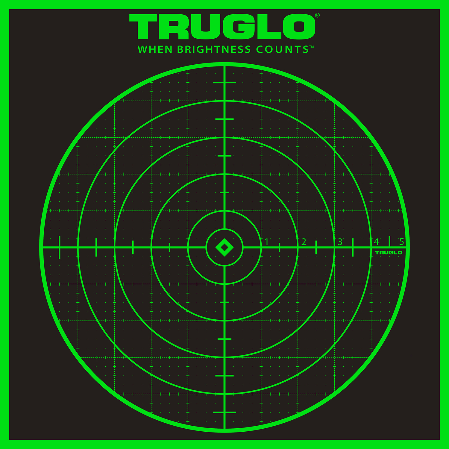 Truglo Tru See Target 100 Yard 12X12 6-PK Green Splatter