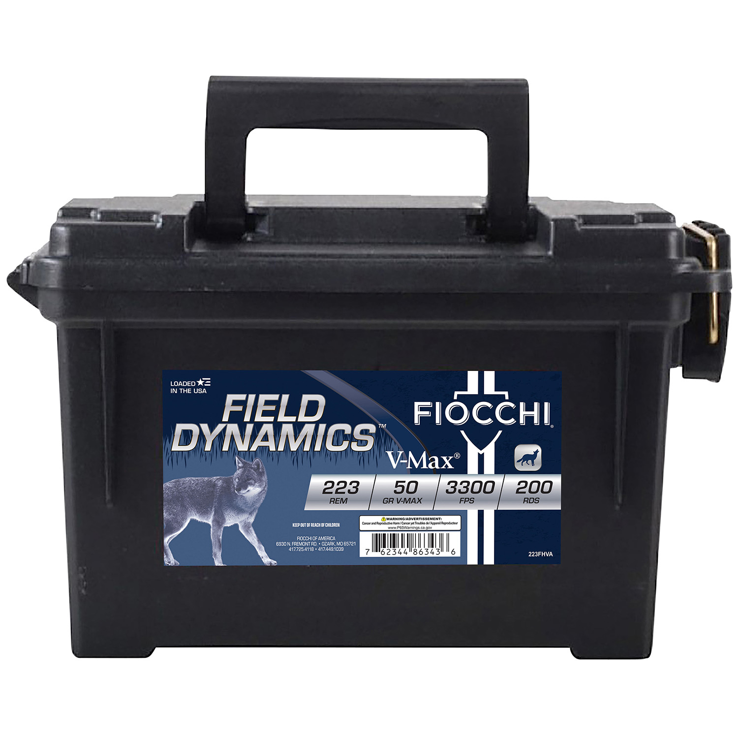 Fiocchi 223 Rem 50GR V-max 200 Rounds
