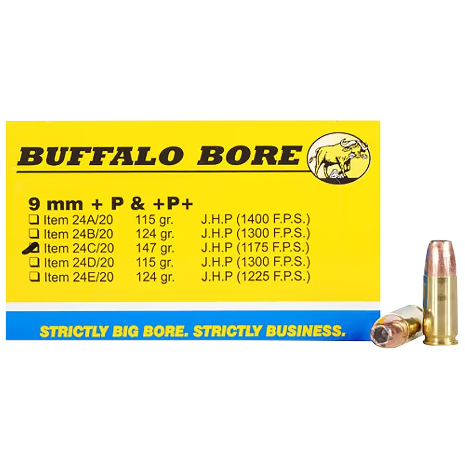 Buffalo Bore 9MM 20+12 Personal Defense Jhp 147GR