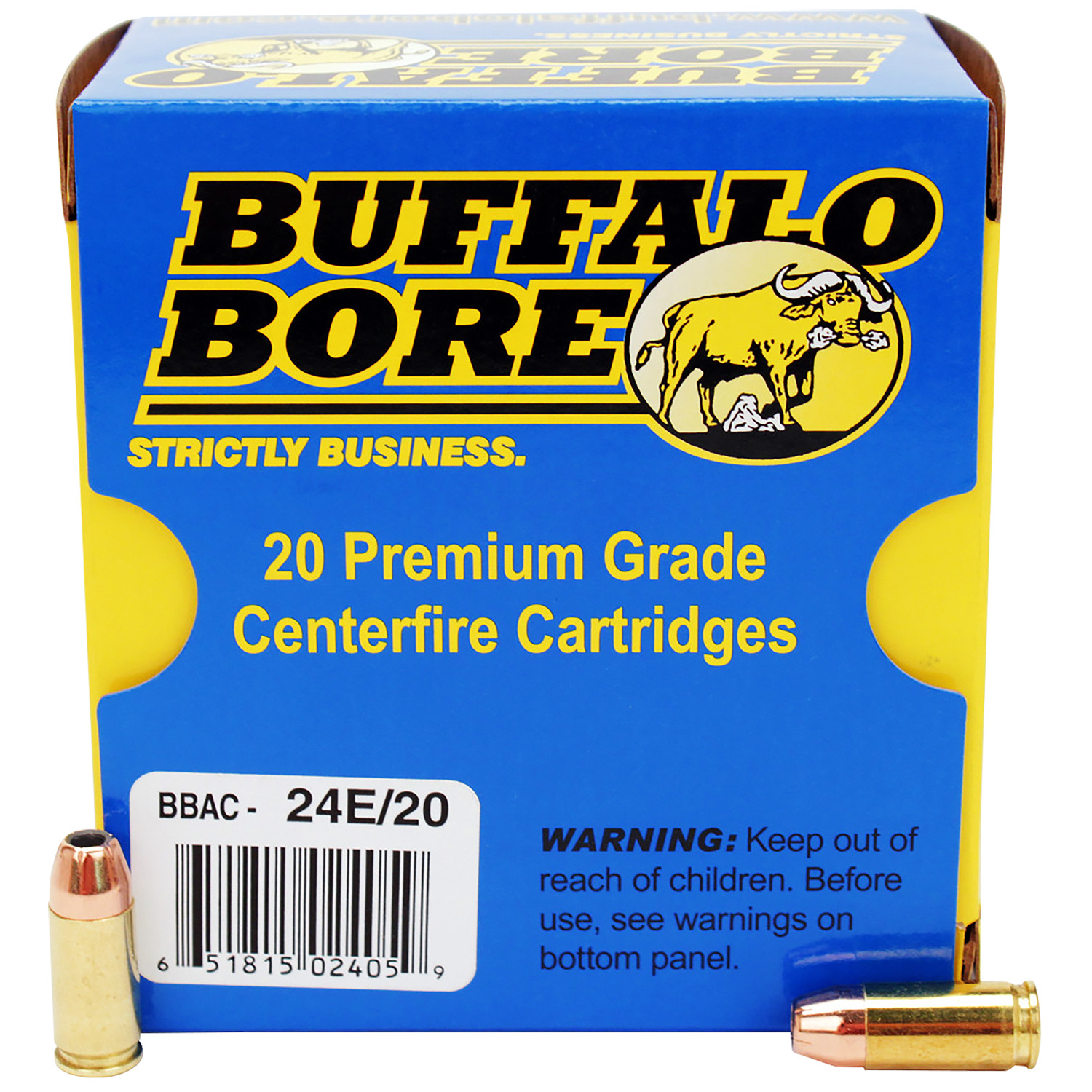 Buffalo Bore 9MM Luger +p 124GR Jacketed Hollow Point 20/12
