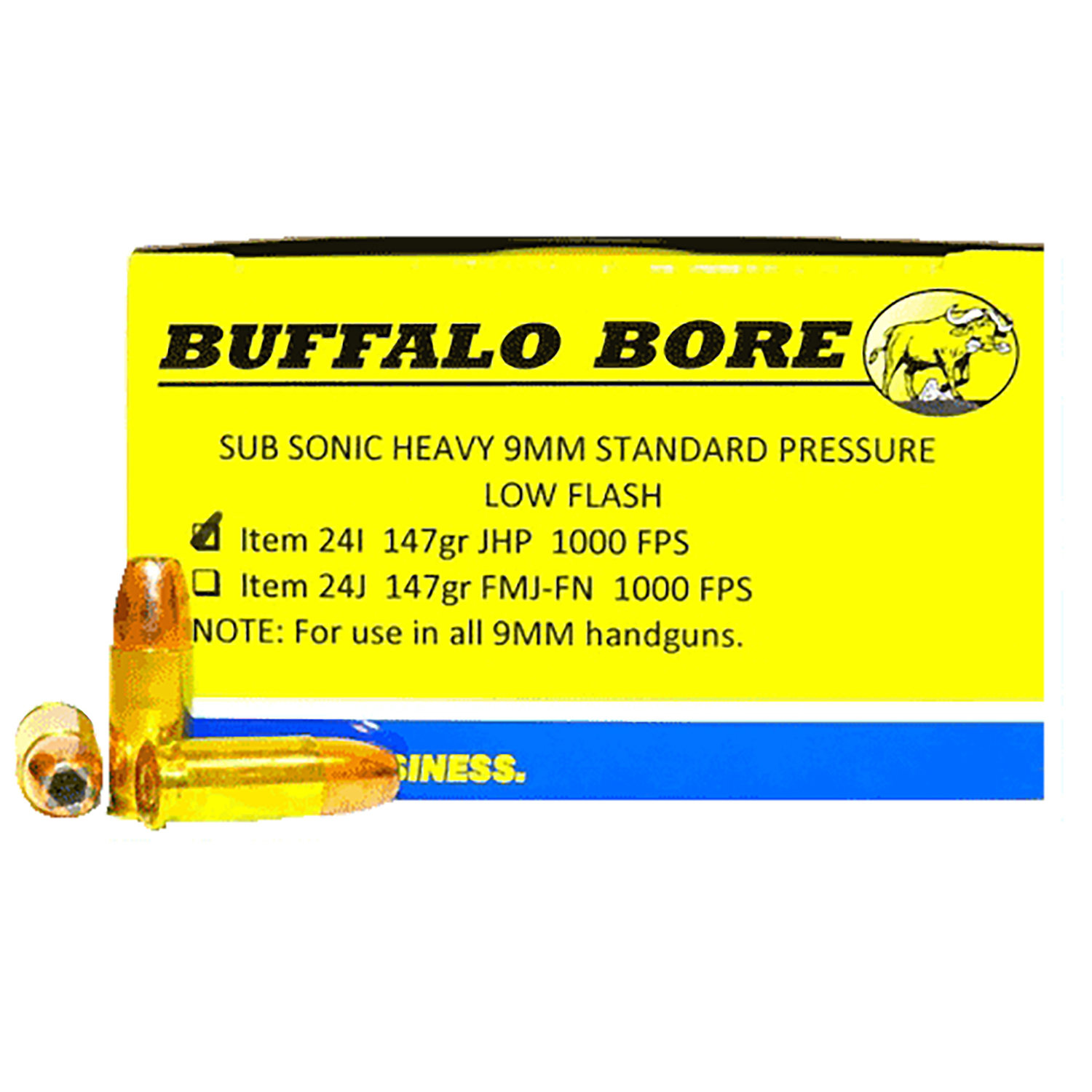 Buffalo Bore 9MM Subsonic 147 Gr Jhp 20 Per Box