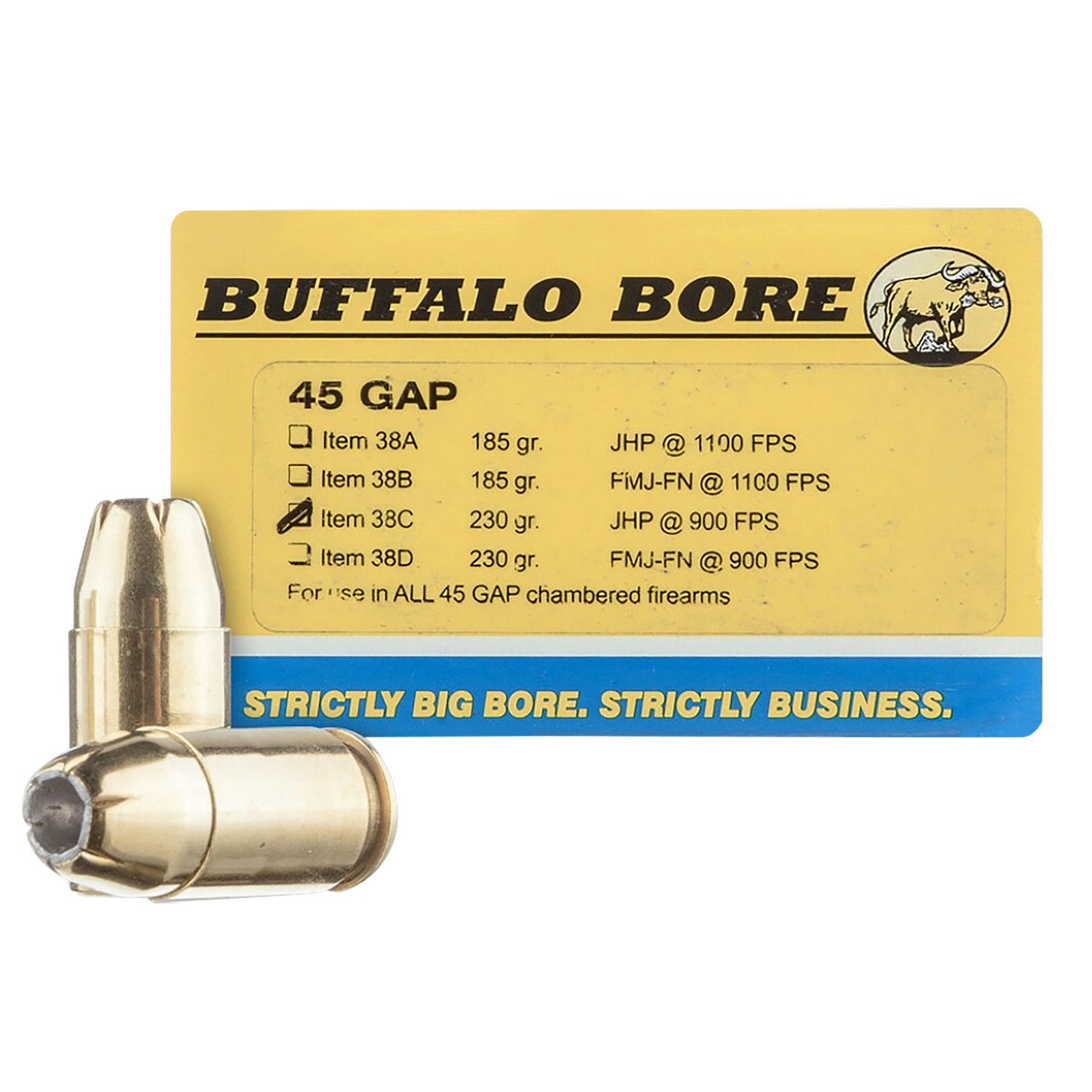 Buffalo Bore Ammunition 45 Gap 230GR Jhp 20/12