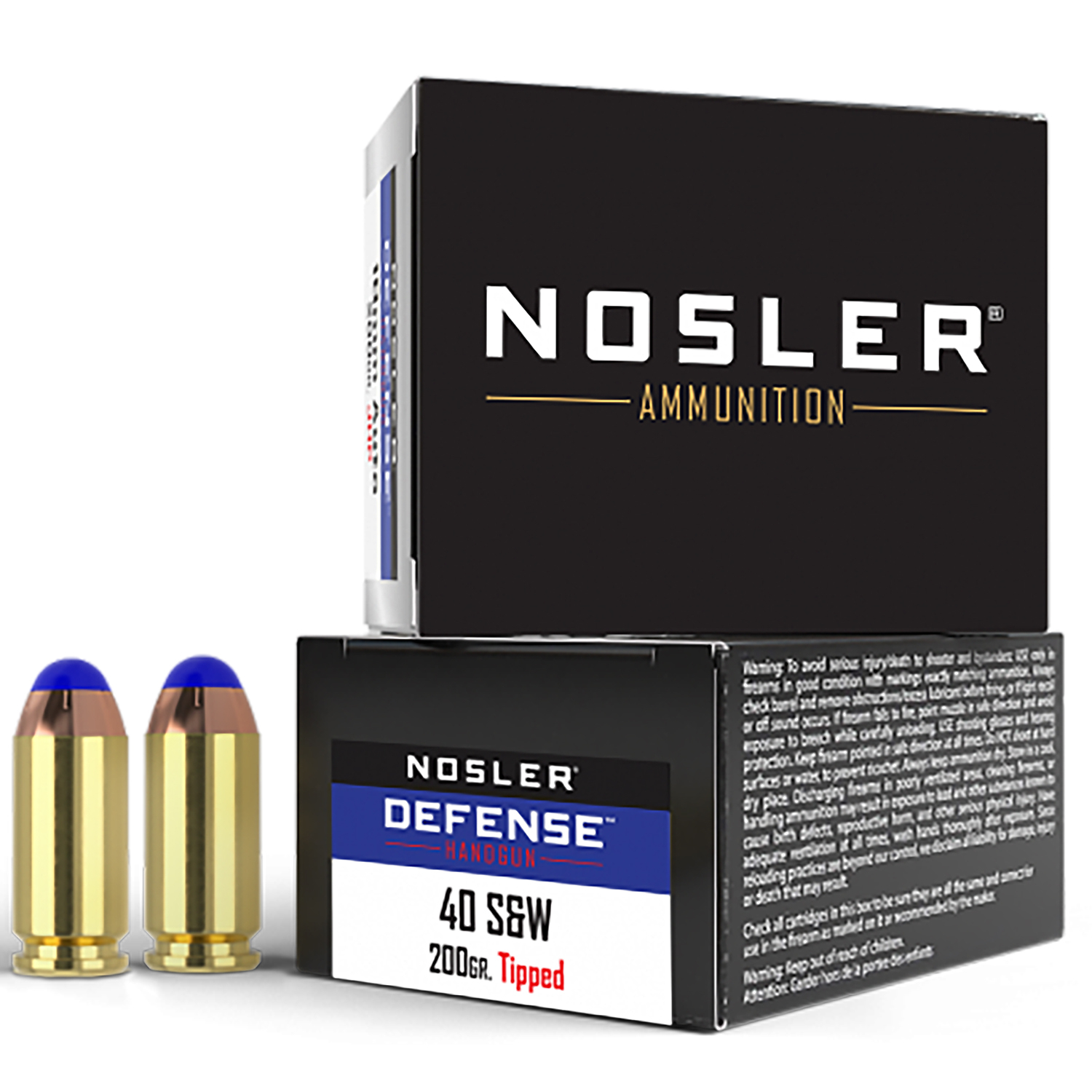 Nosler Defense 40S&W 200GR Bonded Performance Tipped 20/10