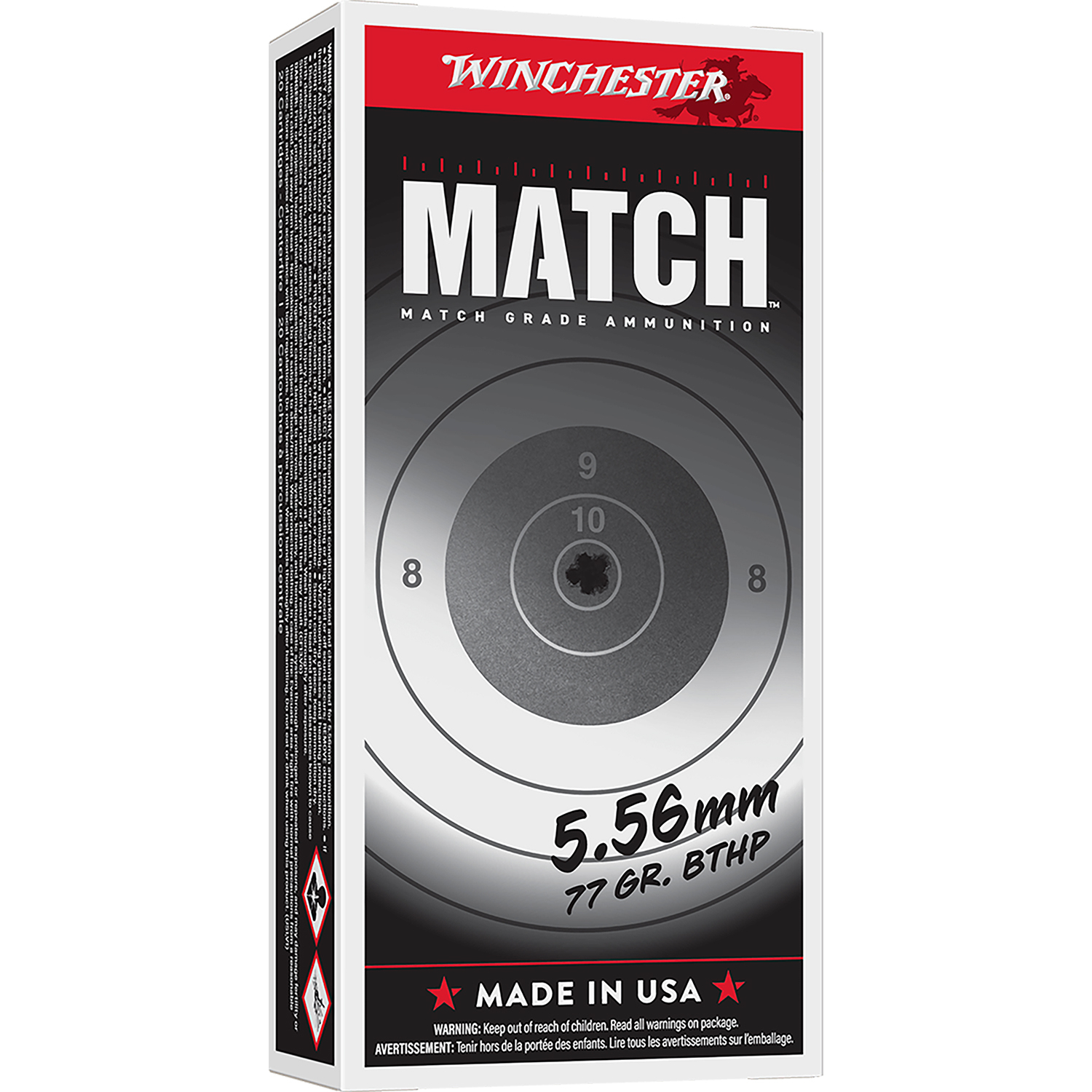 Winchester 5.56MM 77GR Match 20RD