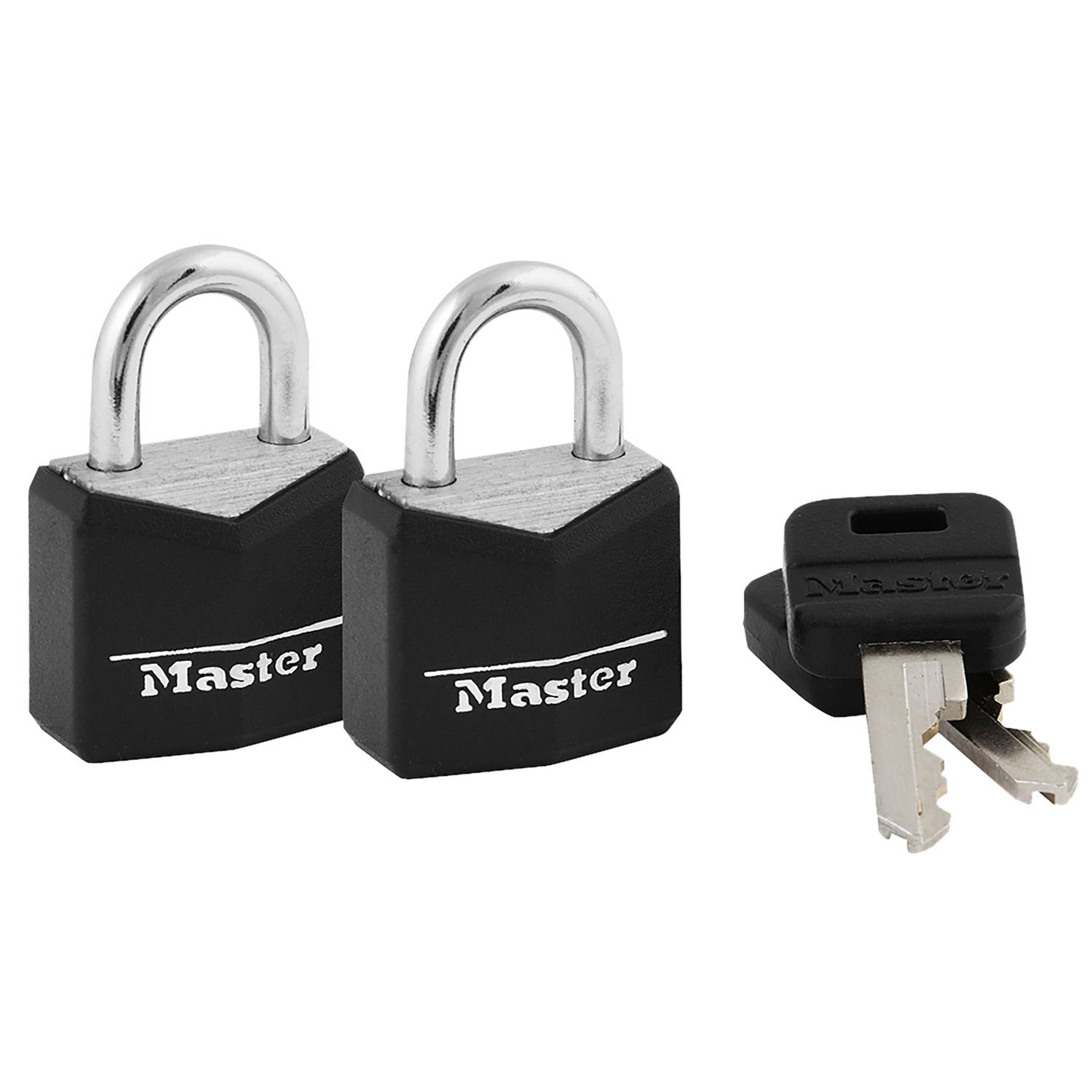 Master Lock 121T Keyed Vinyl Padlock 2 Pack