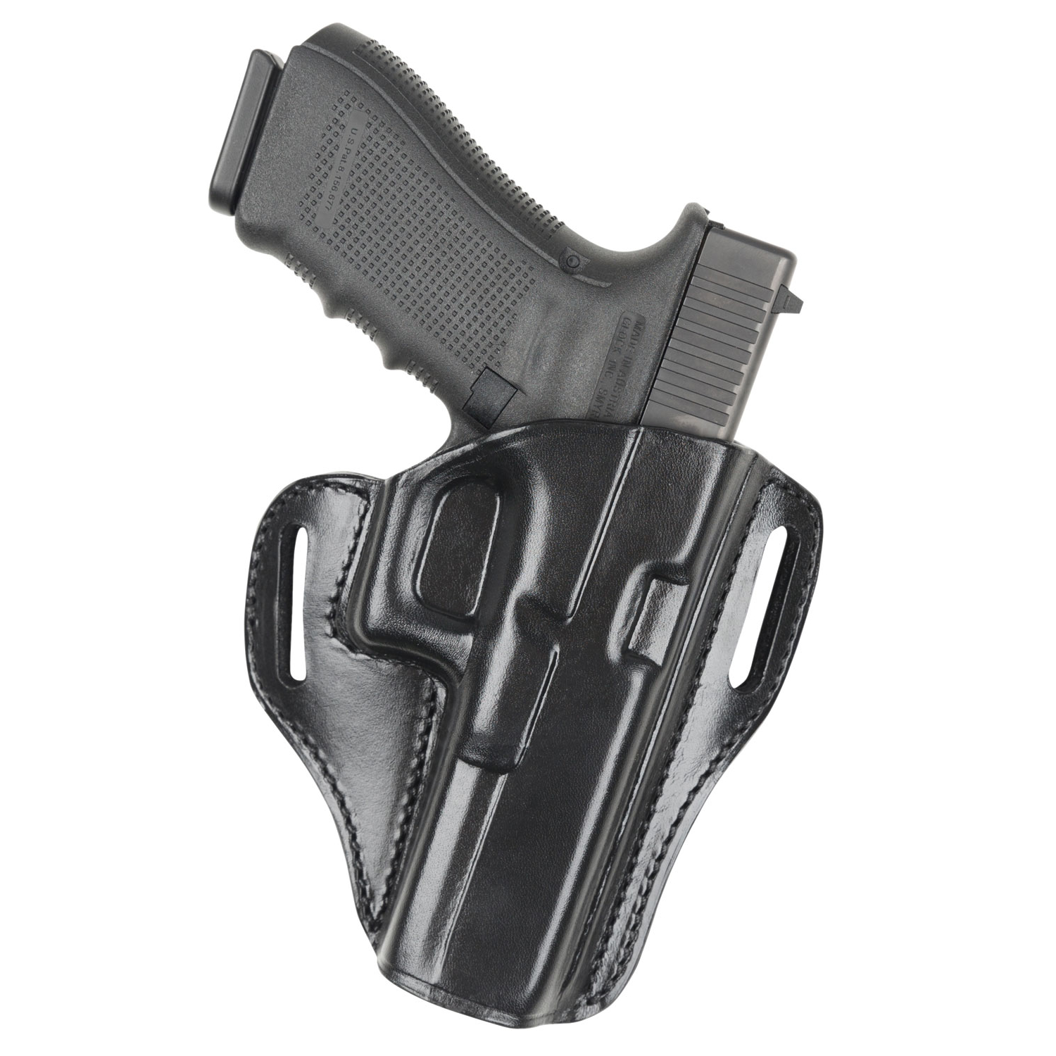 Bianchi 25022 Remedy Black Leather Belt Holster for Glock 19/23 - Image 2