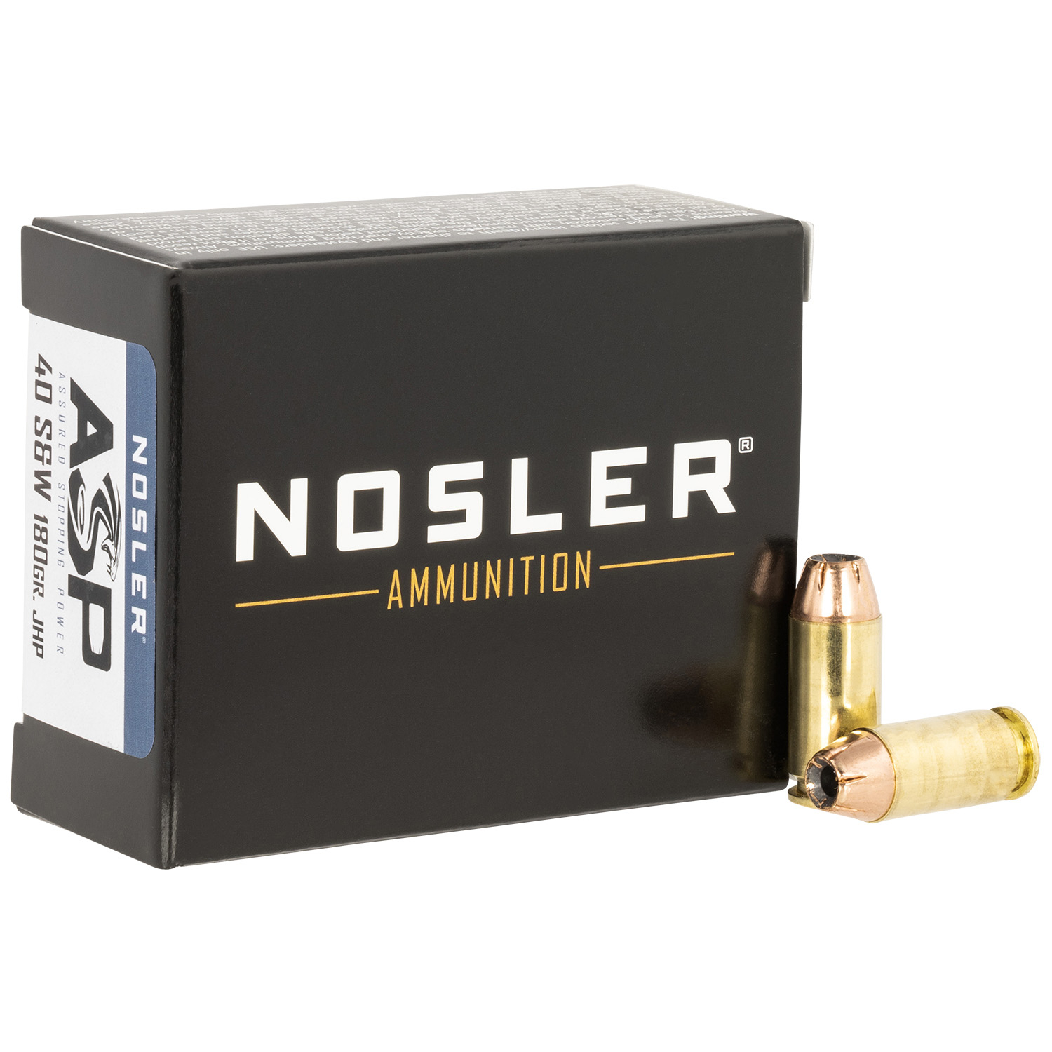 Nosler Asp Handgun Ammo 40 S&w 180GR Jhp 20 Rd.