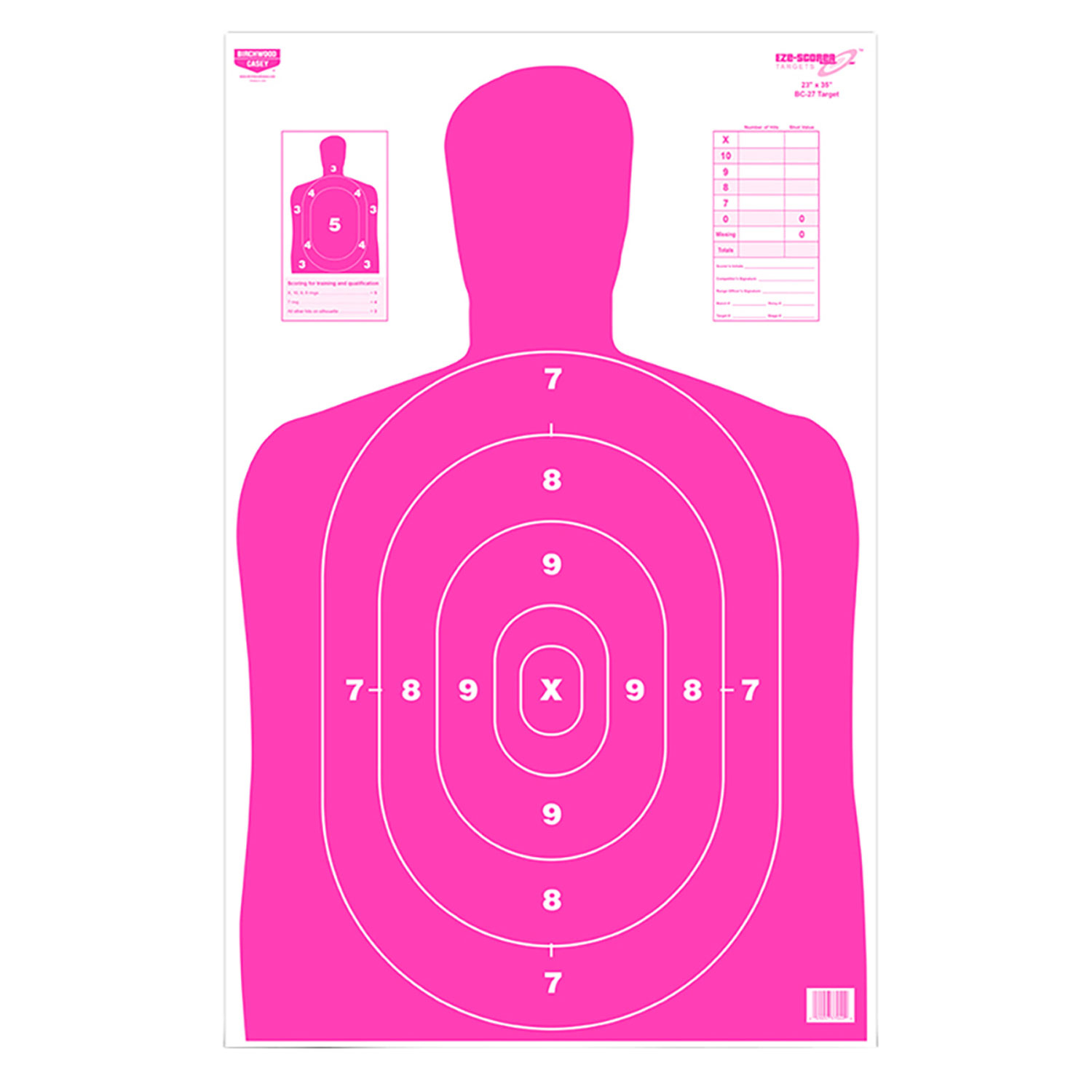 B/c Target Eze-scorer 23X35 Pink BC27 5/PK