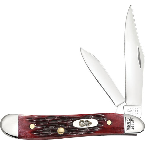 Case Knives My First Case Peanut - Peach Seed Jig Old Red Bone