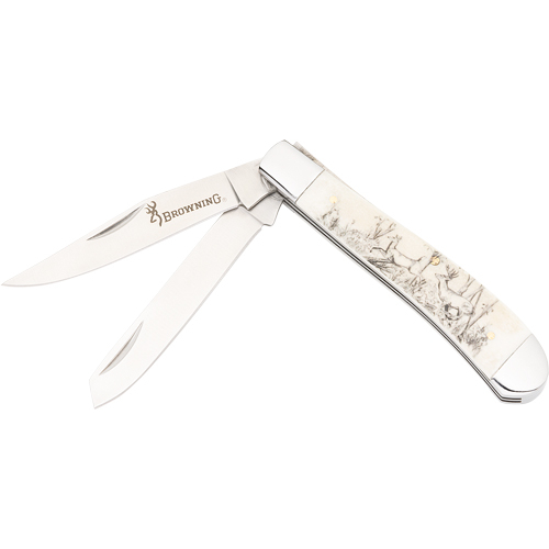 Browning Knife Whitetail Trapper 3 Natural Bone Scale