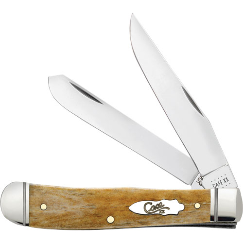 Case Knives Antique Bone Smooth Trapper With Fluted Bolsters