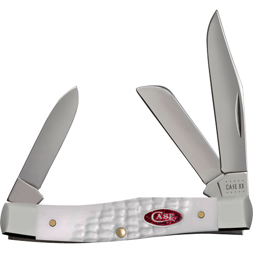 Case Medium Stockman Knife White Synthetic Sparxx