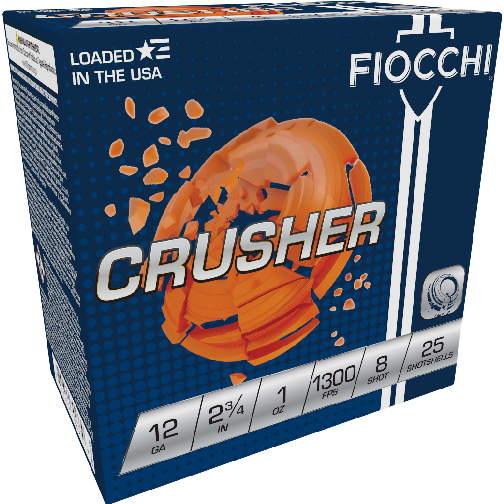 Fiocchi Crusher 12GA 2.75 1OZ 8 250RD Case Lot