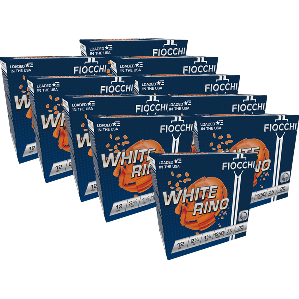 Fiocchi White Rino 12GA 2.75 1-1/8OZ 7.5 1250FPS