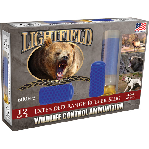Lightfield 12GA 2.75 Rubber Slug 5RD 10 Box Case