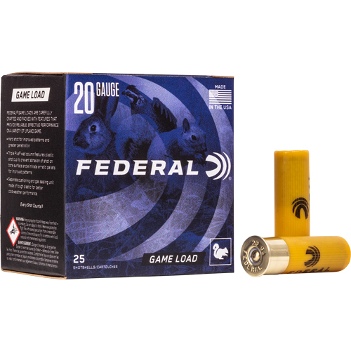 Federal Game Load 20GA 2.75 7/8OZ 6 250RD Case