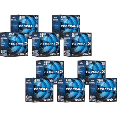 Federal Top Gun 20GA 7/8OZ 7.5 250RD Case Lot