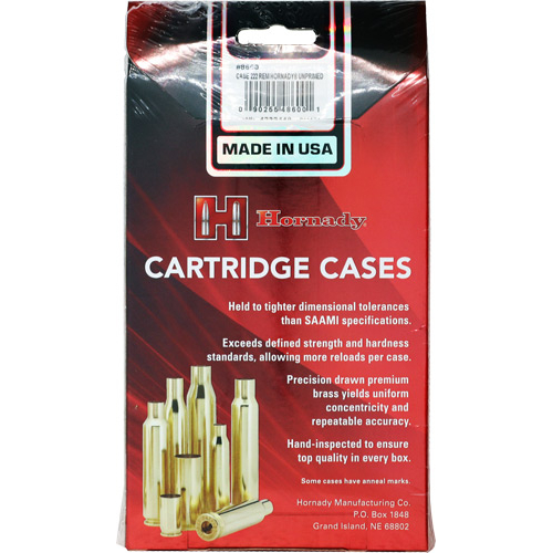 Hornady 222 Remington Unprimed Cases 50 Pack - Image 2
