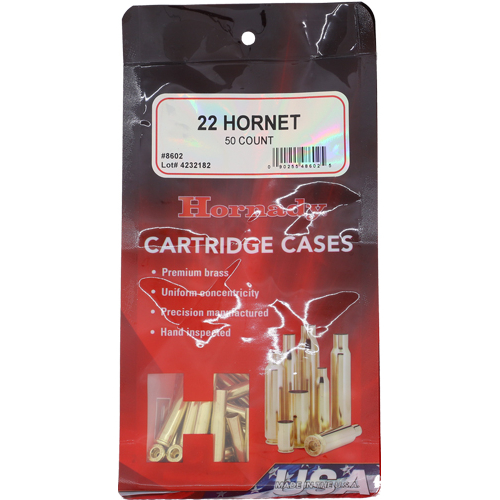 Hornady 22 Hornet Unprimed Cases 50/RD