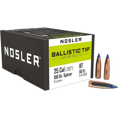 Nosler Ballistic Tip .25 Cal 100GR Spitzer 50 Pack