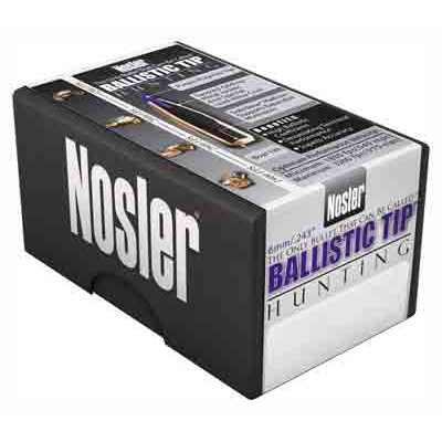 Nosler 6MM .243 70GR Ballistic Tip Varmint Bullets 250CT